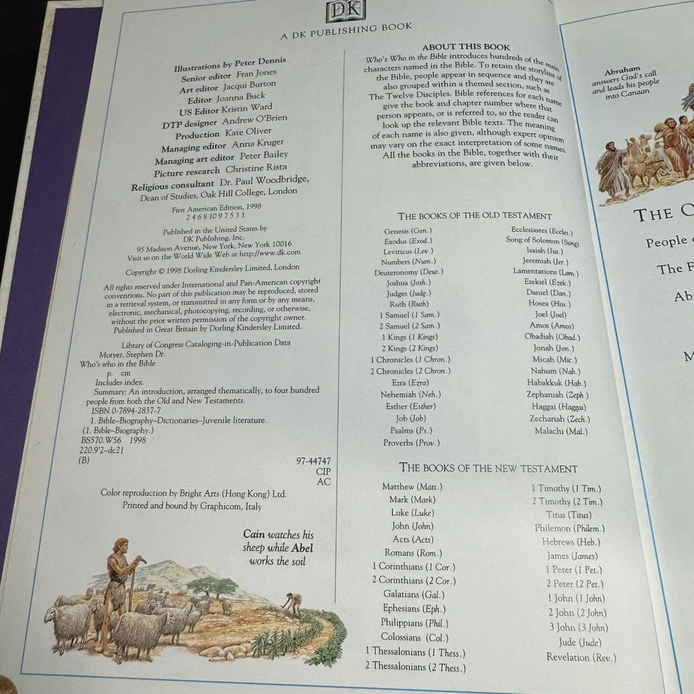 Who's Who in‎ the Bible DK Illustrated Guide Dr Stephen Motyer 1998 Hardcover